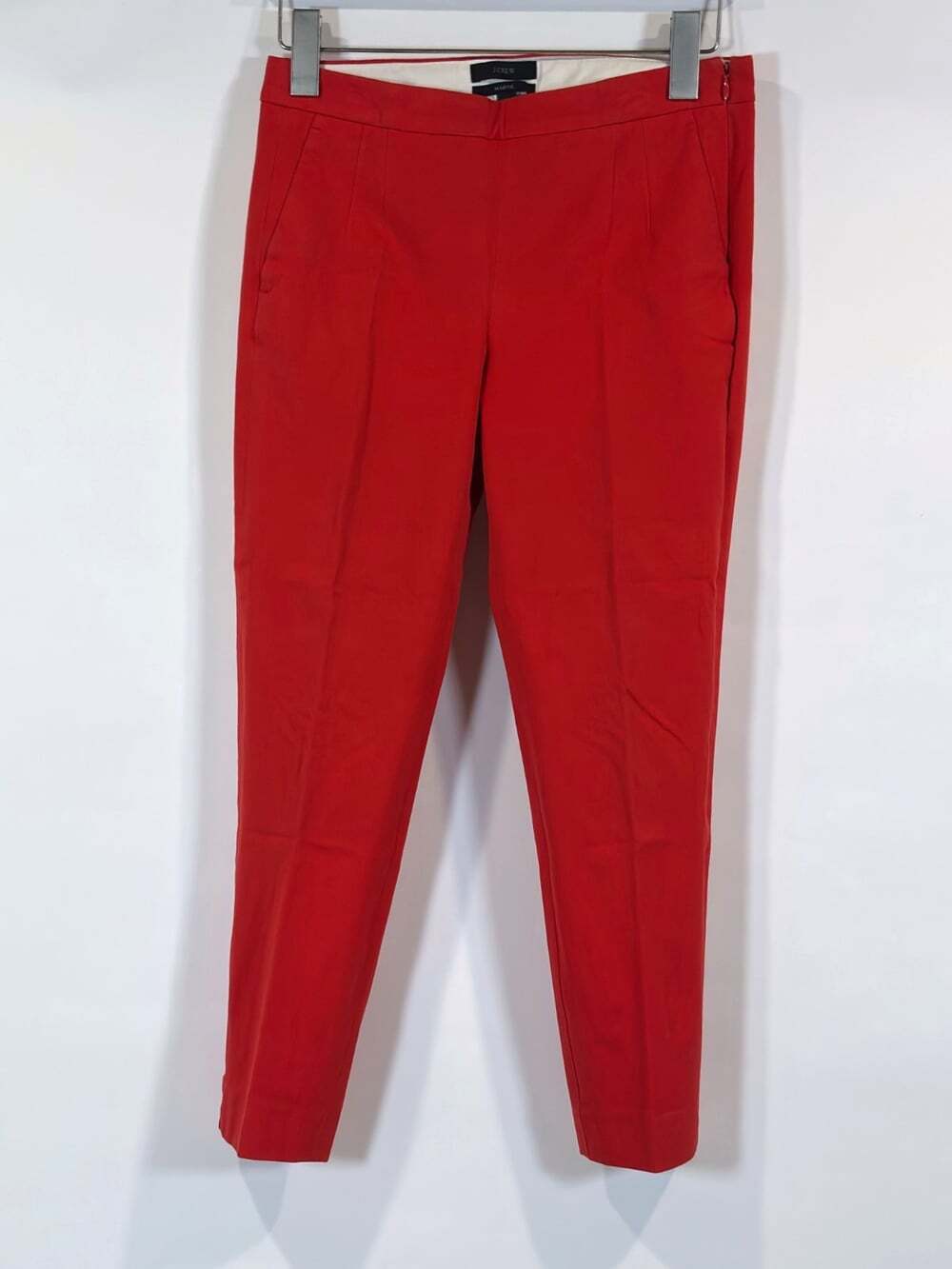 J Crew Martie Trouser Pants Slim Fit Ankle Red - Size 2
